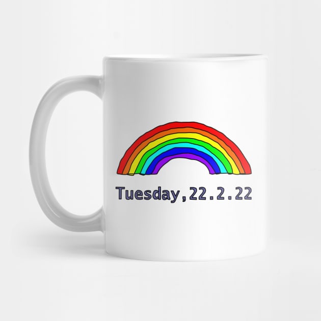 Rainbow Tuesday 22 February 2022 is Twosday by ellenhenryart